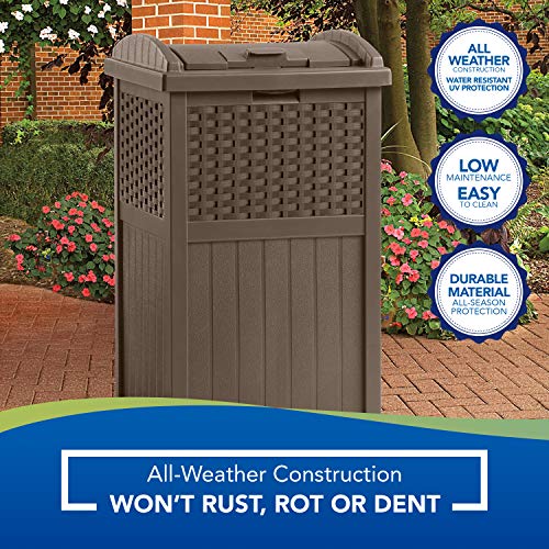 Suncast 19 Cubic Ft. Heavy-Duty Resin Cabinet with Lockable Handles, Multi-Wall Construction, and Metal-Reinforced Shelves for Basement
