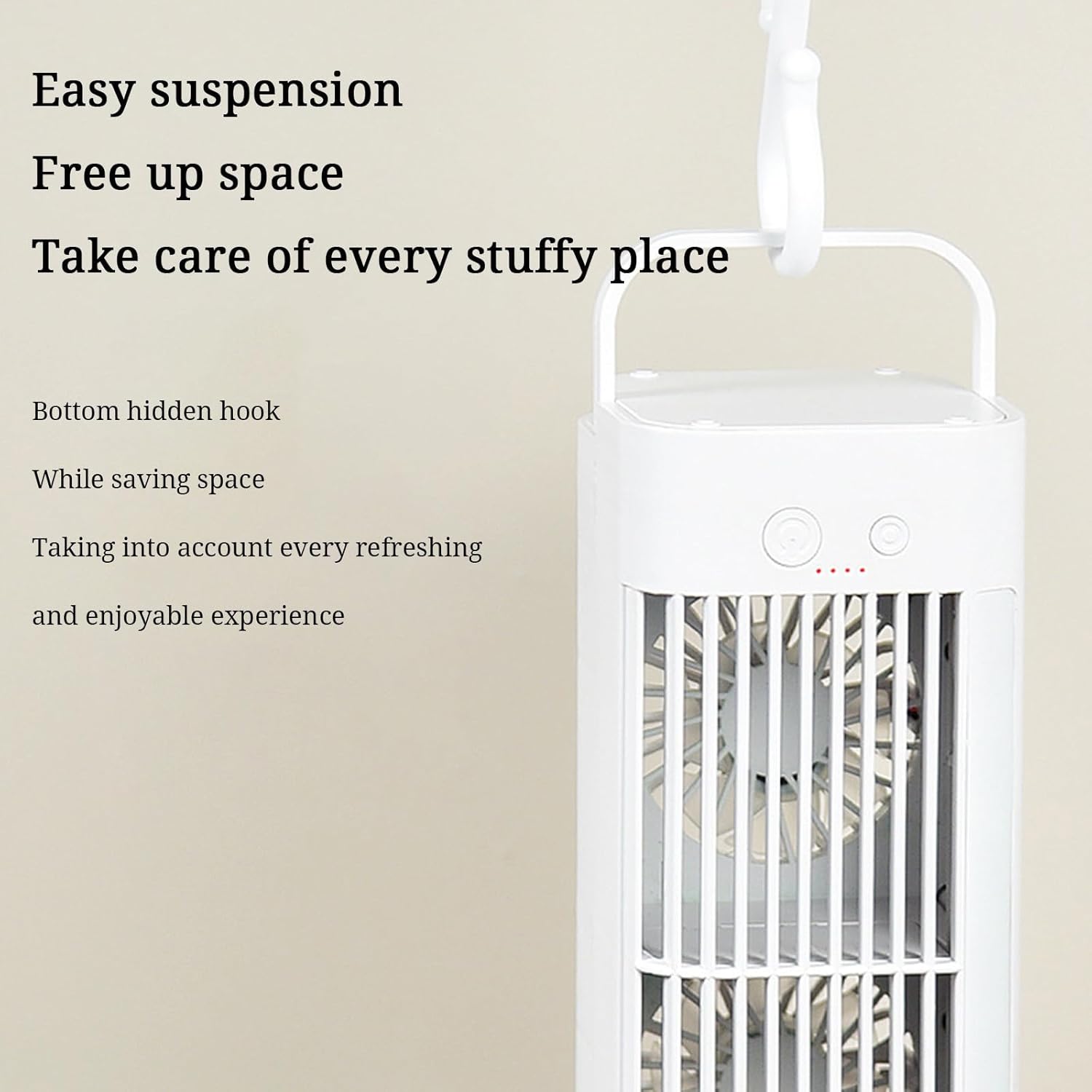 Air-conditioner Cooling Fan | Quiet Desktop Fan with Night Light | Strong Indoor Cooling | Small Household Fan for Air Circulation | Cool Down Room