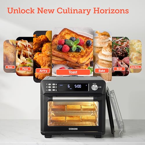 COSORI Smart 12-in-1 Air Fryer Toaster Oven Combo, Airfryer Convection Oven Countertop, Bake, Roast, Reheat, Broiler, Dehydrate
