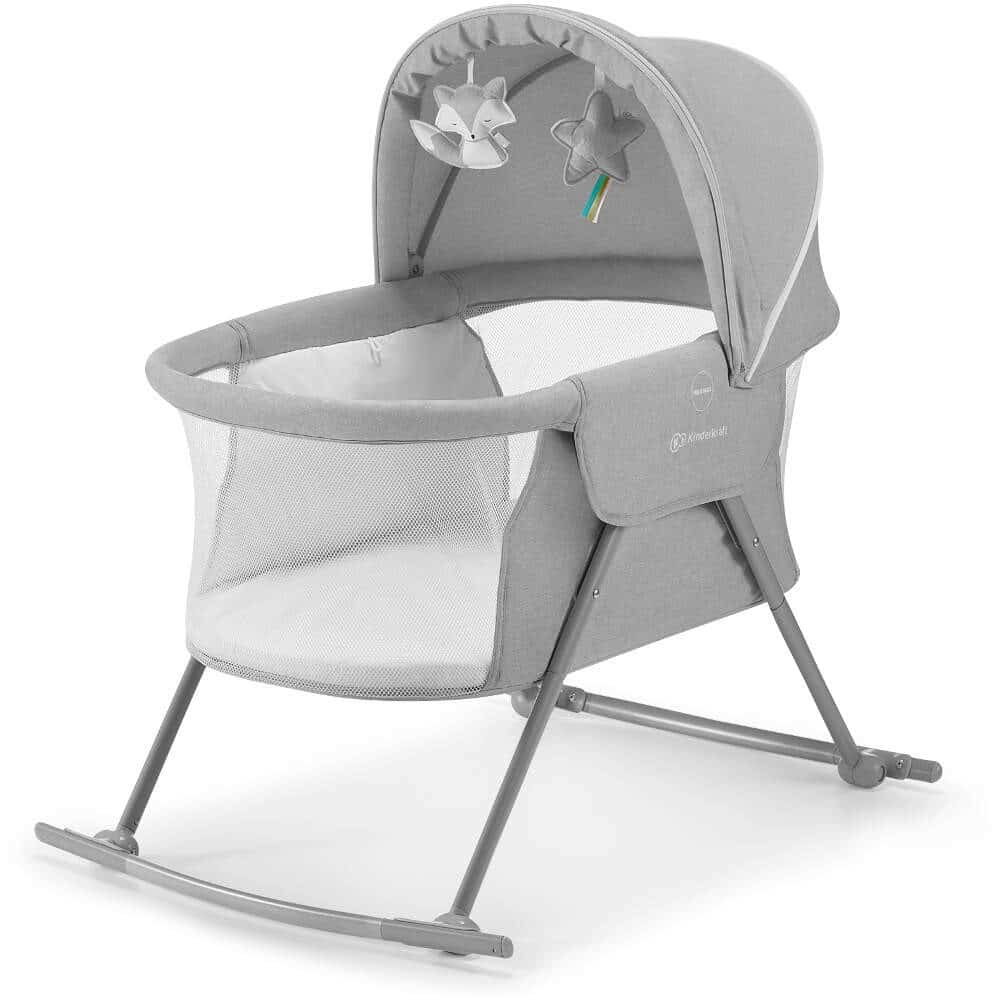 Kinderkraft Lovi 3 in 1 Crib Grey