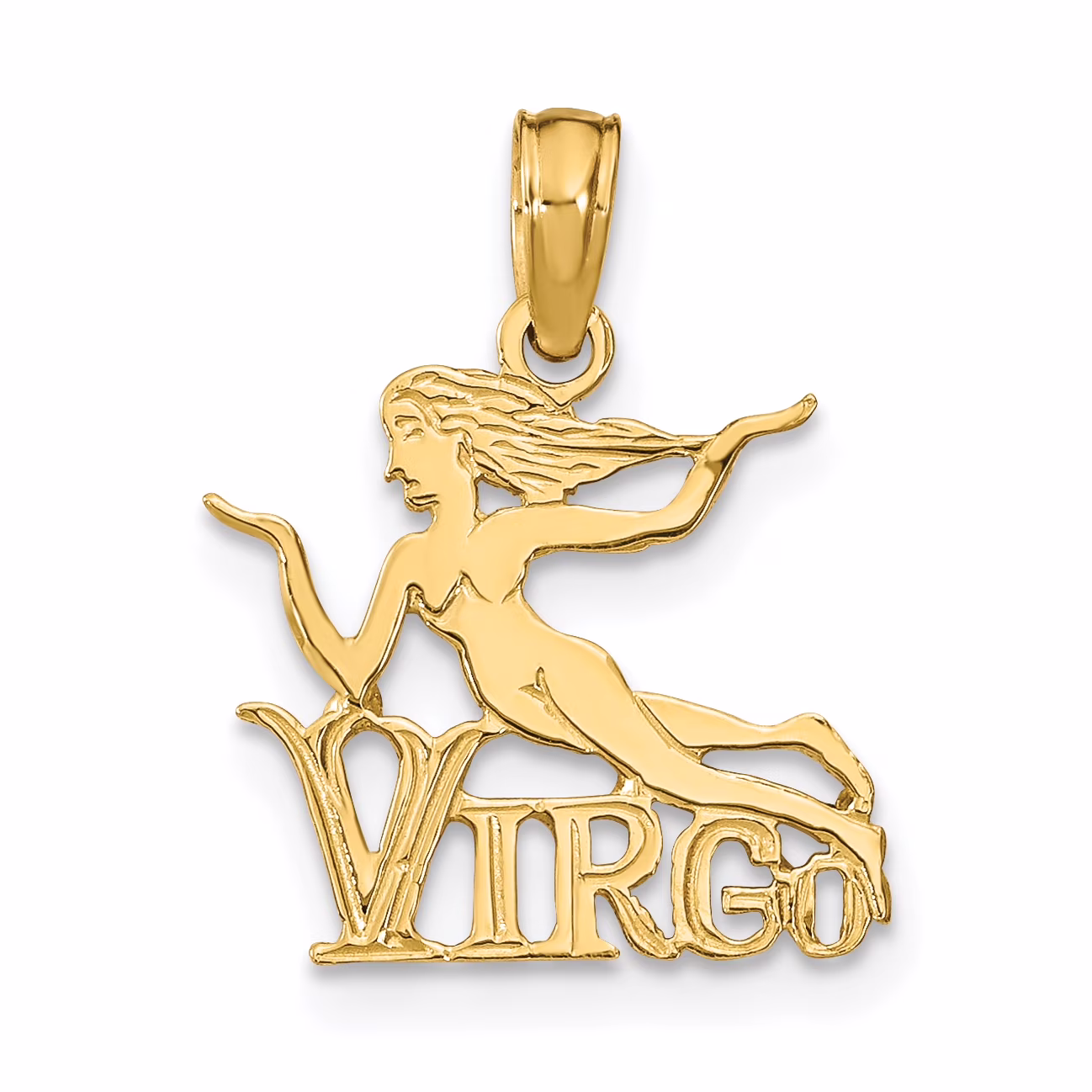 Saris and Things 10K Yellow Gold VIRGO Charm