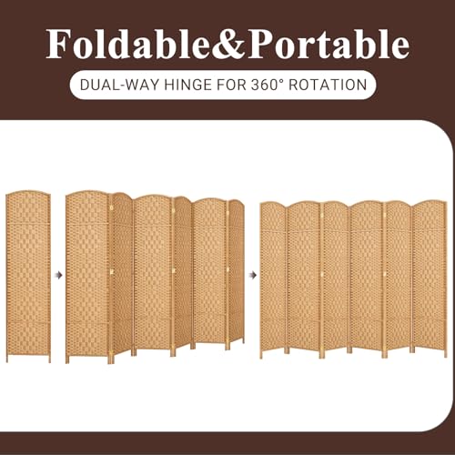 Room Divider, Room Dividers and Folding Privacy Screens, 16in Privacy Screen, 6 Panel Temporary Wall Partitions, 6ft Space Separation Panel Screen