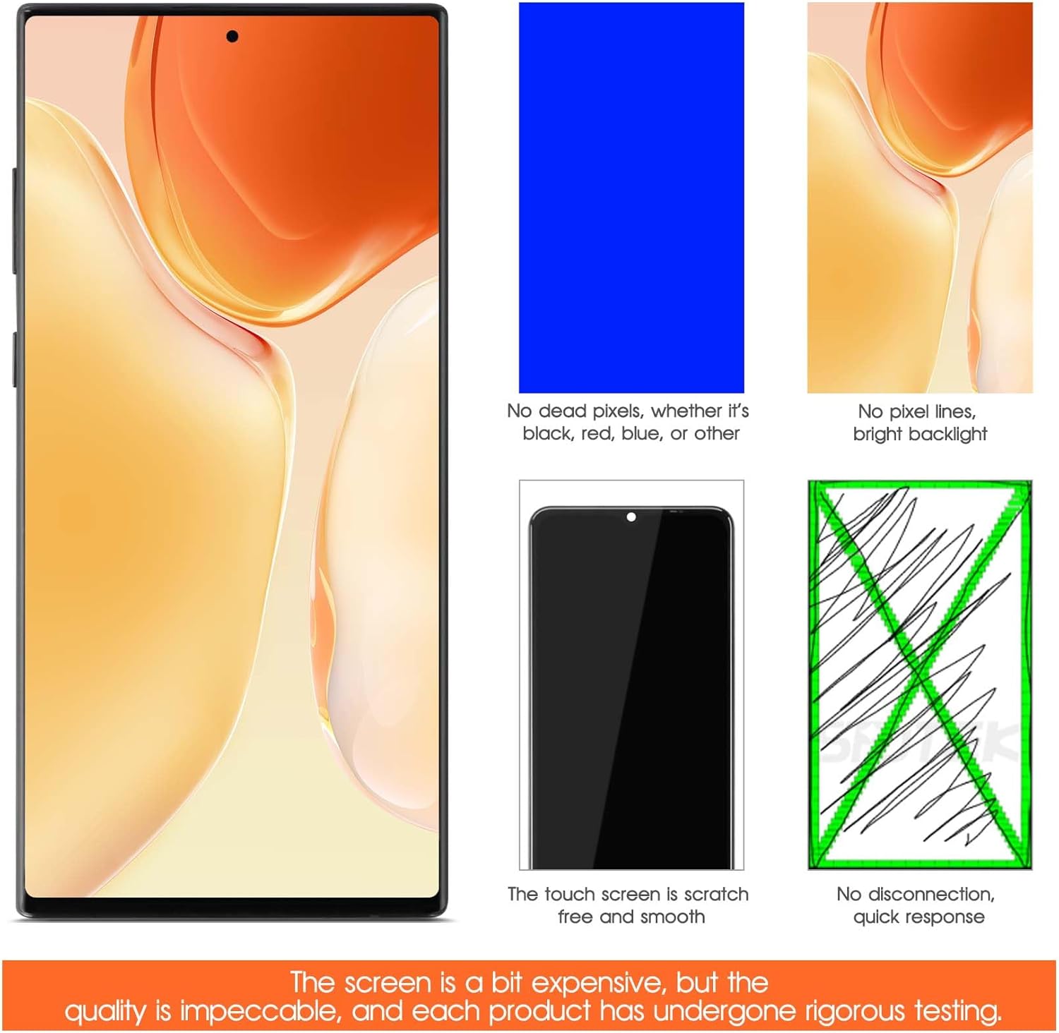 OLED for Samsung Galaxy Note 10 Plus LCD Screen Replacement for Samsung Note 10 Plus LCD Display SM-N975F SM-N975U LCD Digitizer Touch Assembly Black