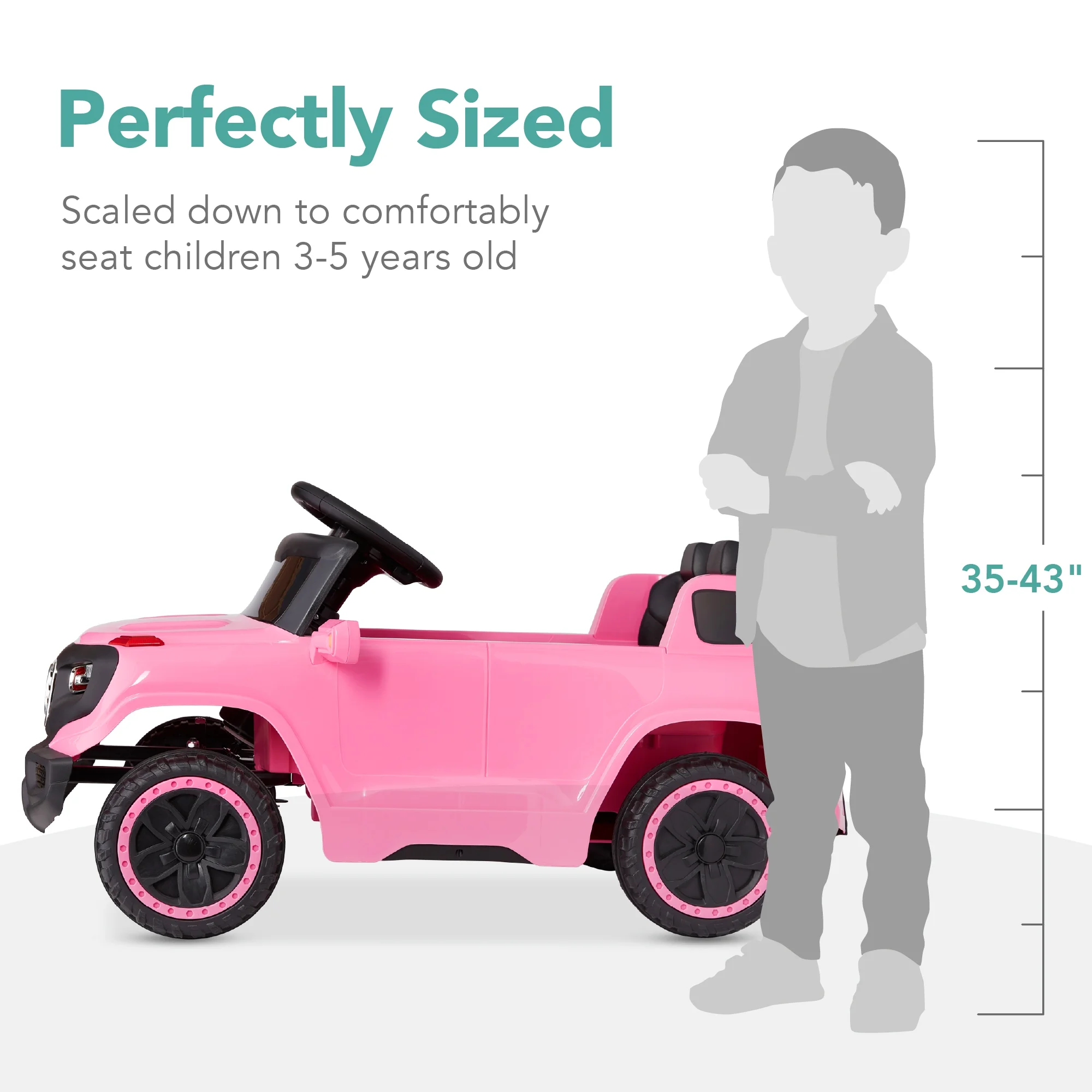 Best Choice Products 6V Kids Ride On Car Truck w/ Parent Control, 3 Speeds, LED Headlights, MP3 Player, Horn - Pink