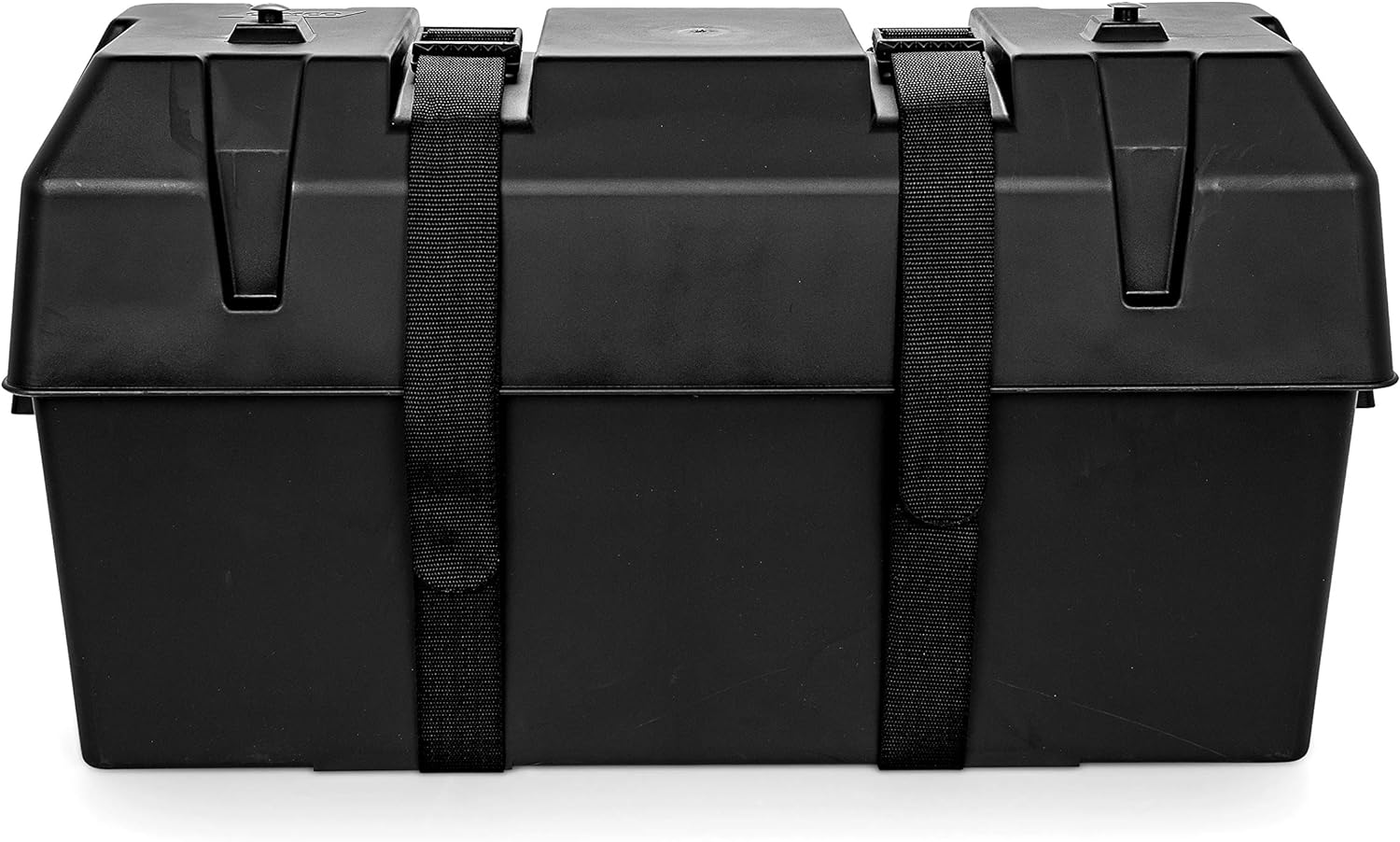 Camco Heavy Duty Double Battery Box with Straps and Hardware - Group GC2 | Safely Stores RV, Automotive