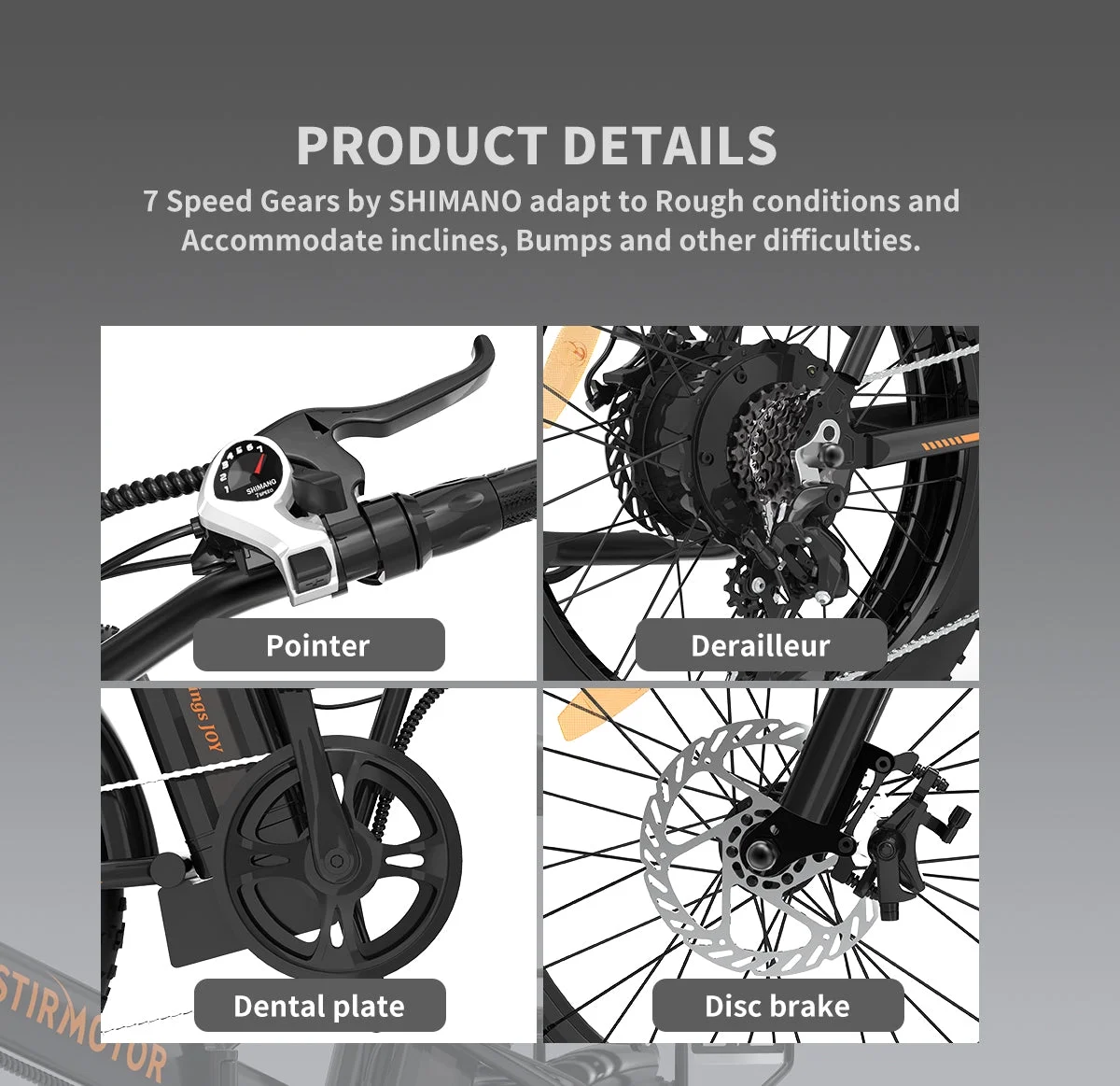 AOSTIRMOTOR Folding Electric Bike Ebike Bicycle 500W Motor 20" Fat Tire With 36V/13Ah Li-Battery Beach Snow Bicycle A20 - Curated Treasures Market