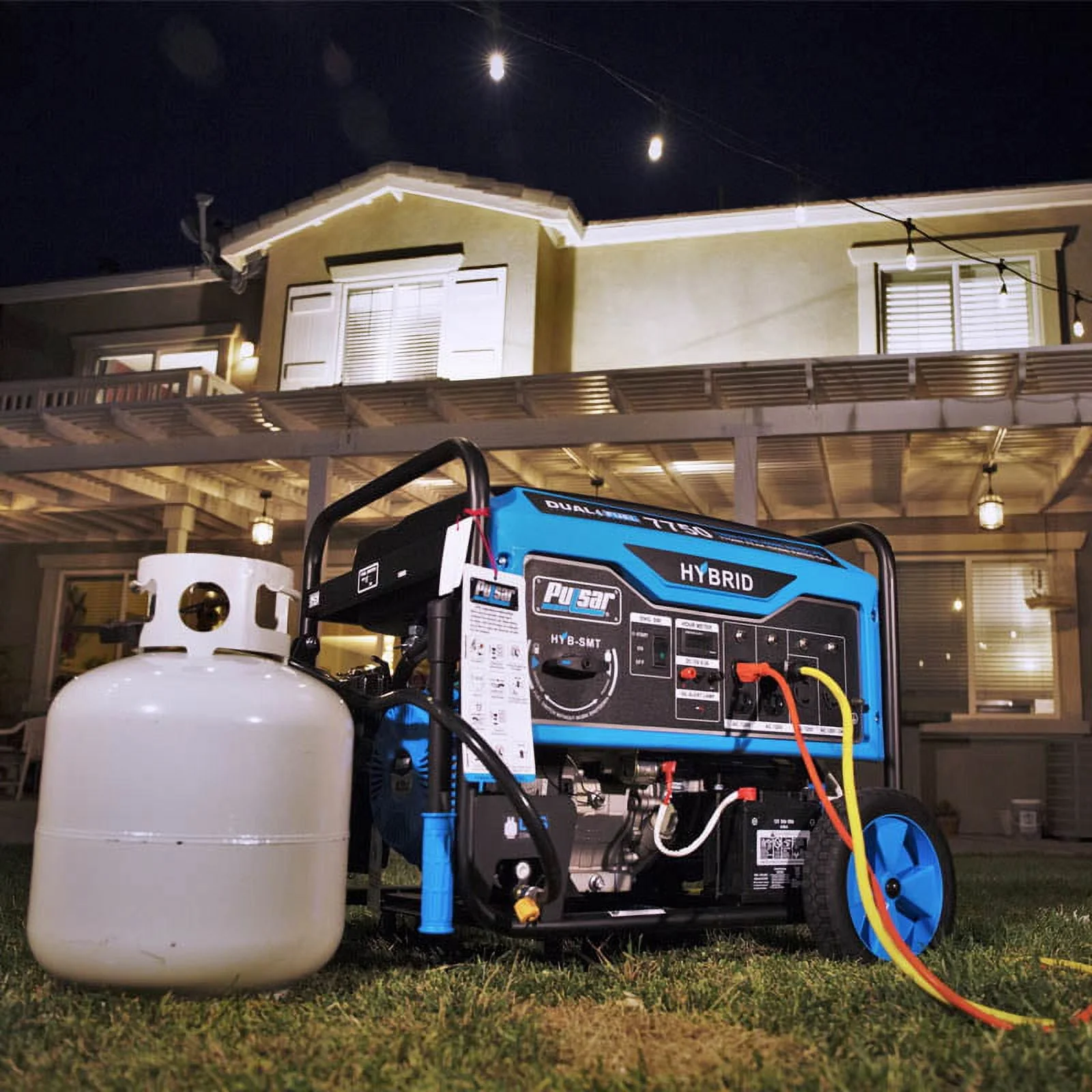 Pulsar 7750-Watt Dual Fuel Portable Generator with Electric Start