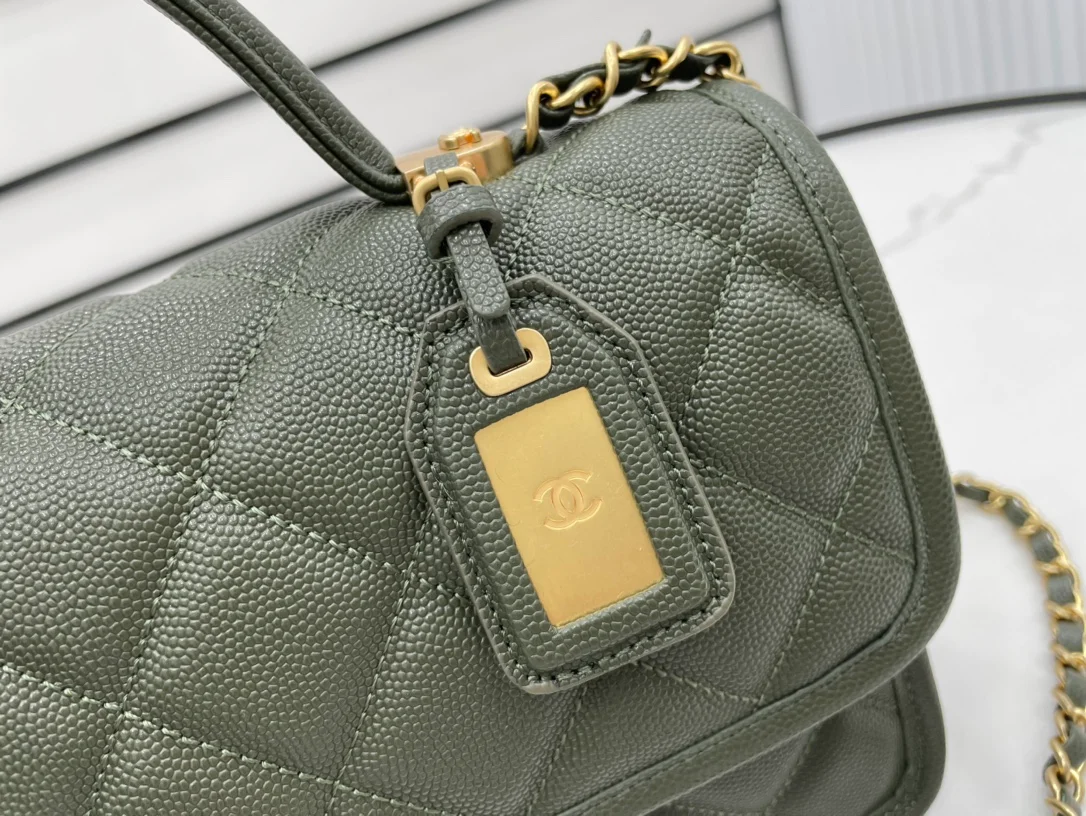 Chanel AS3653 22K Bag Dark Green For Women, Women&rsquo;s Bags 9.8in/25cm