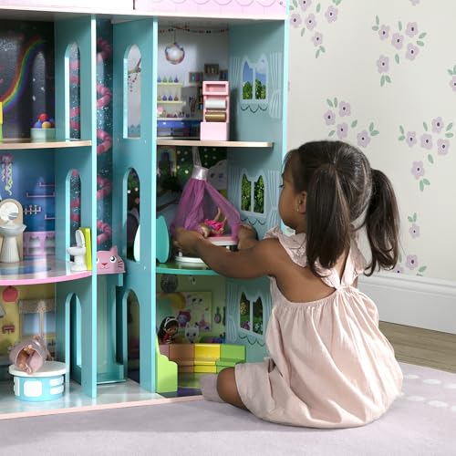 Gabby’s Dollhouse Purrfect Playhouse by Delta Children – Features Sounds & Light Up Ears - Includes 20 Accessories - Fits 8-inch Dolls