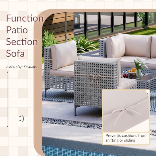 7 Pieces Wicker Patio Furniture Sets