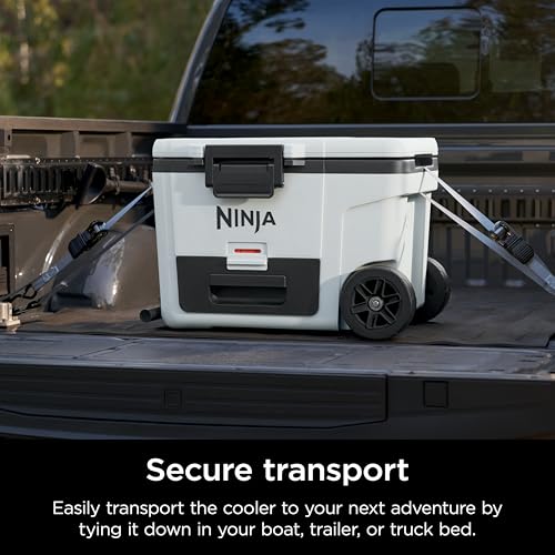 Ninja FrostVault 45qt Wheeled Cooler with Dry Zone, Integrated Fridge-Temp Dry Storage Drawer, Premium Heavy-Duty Insulated Cooler