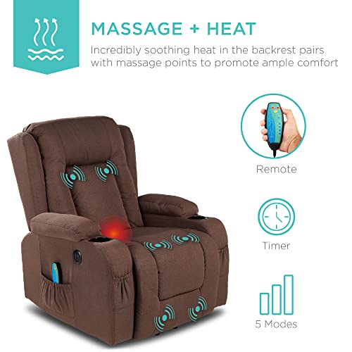 Best Choice Products Modern Linen Electric Power Lift Chair, Recliner Massage Chair, Adjustable Furniture for Back, Legs w/ 3 Positions, USB Port