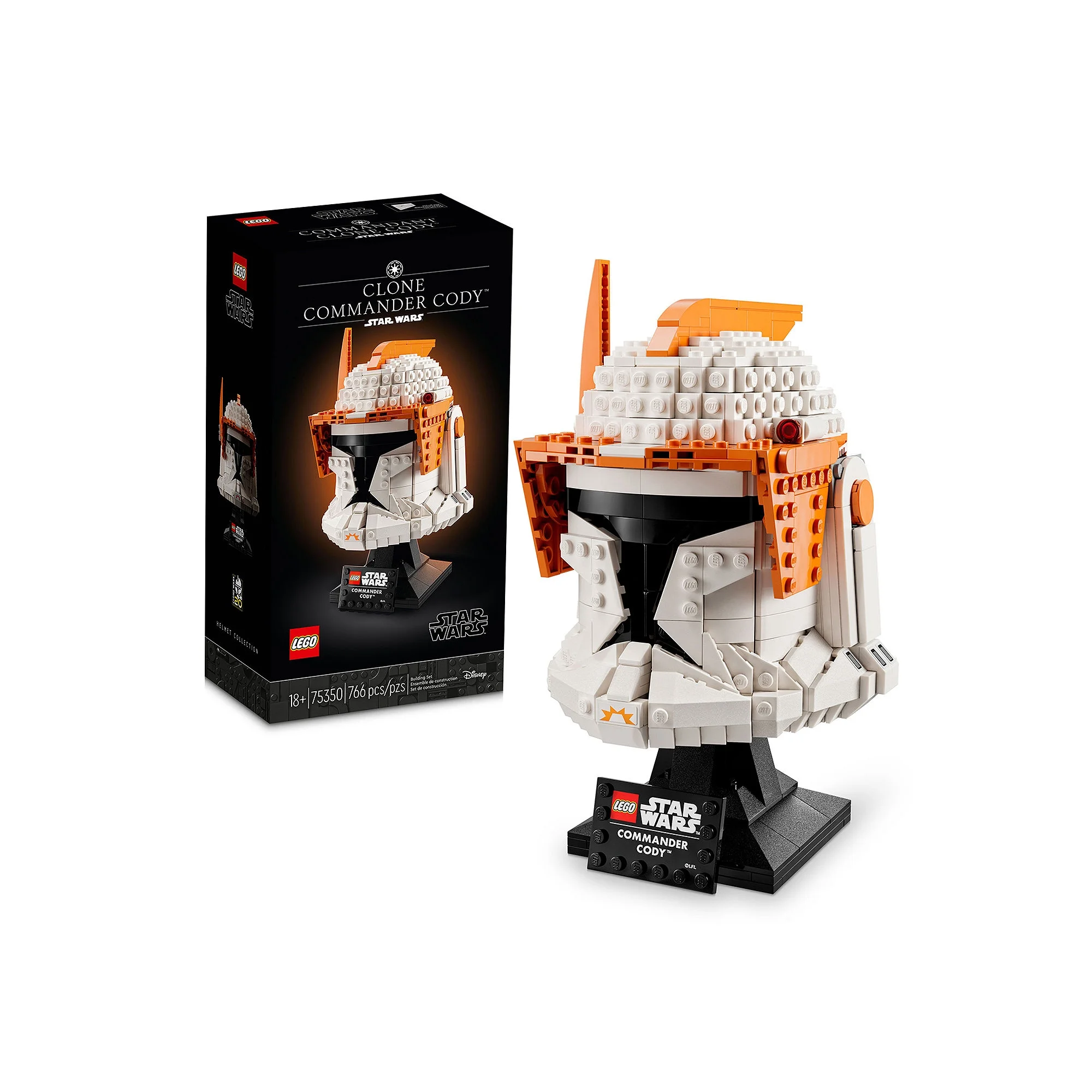 LEGO 75350 Star Wars Clone Commander Cody Helmet Collectible Set for Adults, The Clone Wars Memorabilia, Collection Gift Idea, Decor Display