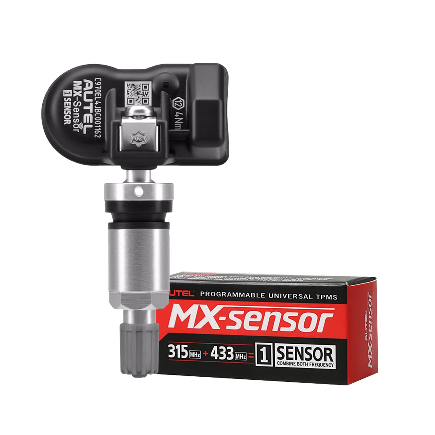 Autel TPMS Sensor MX-Sensor TPS218-315MHz+433MHz 2 in 1 Dual Frequency Replaced OEM Tire Pressure Sensor Universal Programmable Screw-in Sensor Sets