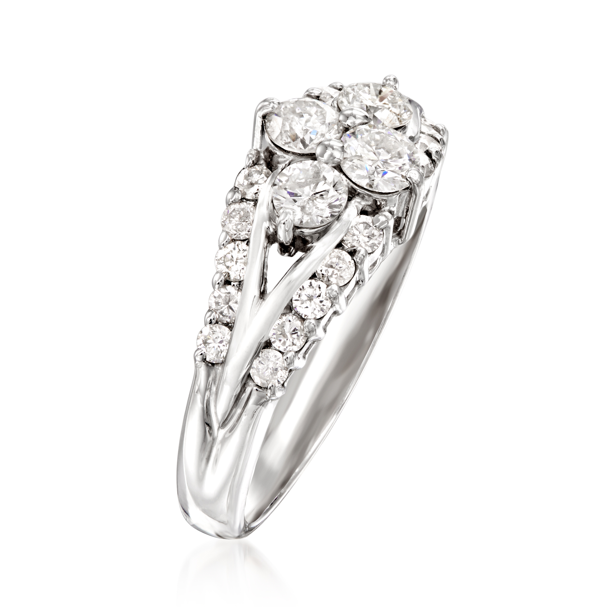 Pre-Owned Ross-Simons C. 1980 Vintage 1.00 ct. t.w. Diamond Ring in Platinum, Women's, Adult, (Good)