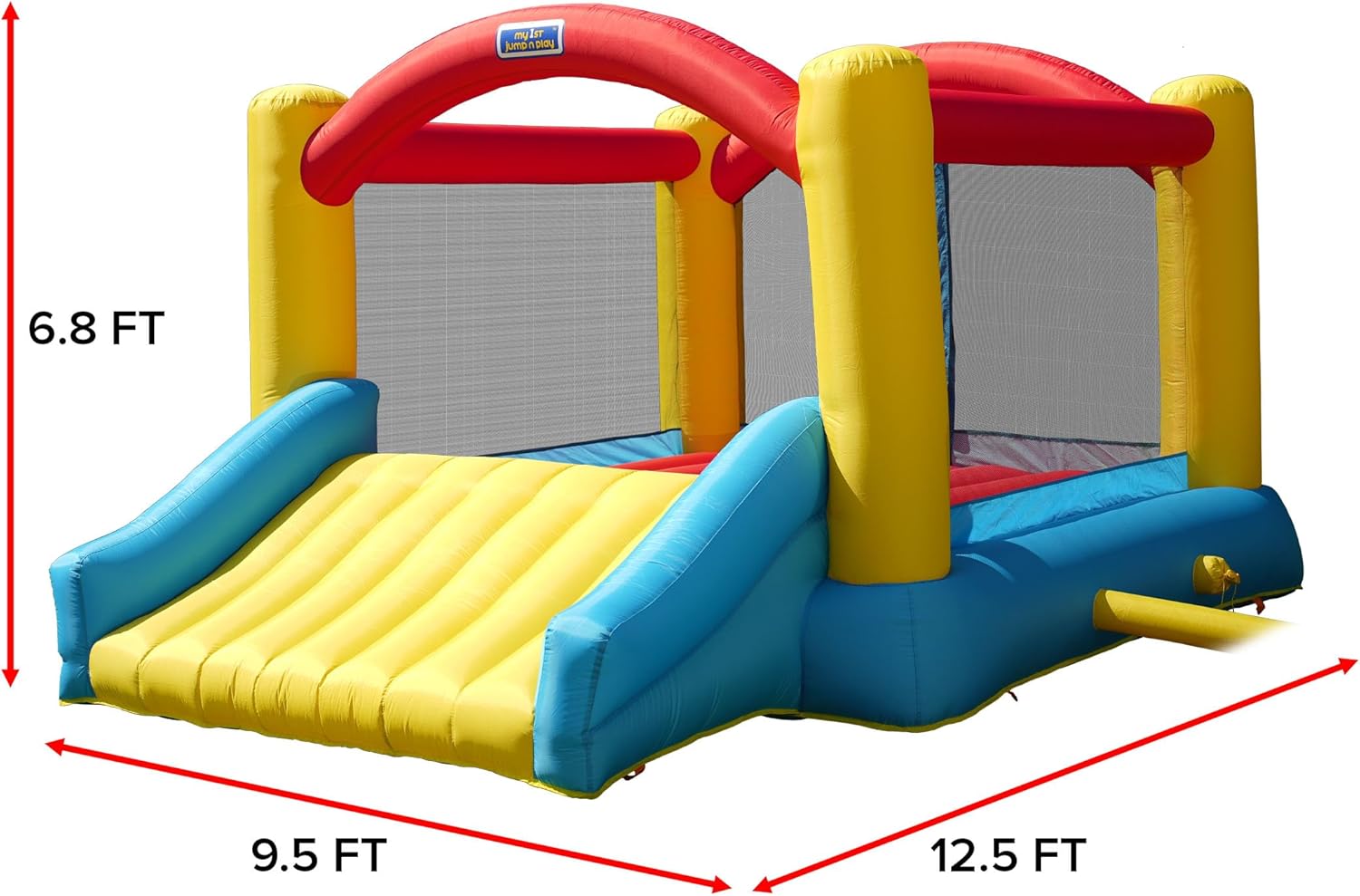 Sportspower 12.5' x 9.5' x 6.8' My First Jump N Play Inflatable Bounce House with Air Blower