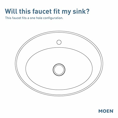 Moen Align Chrome One-Handle Single Hole Modern Vessel Sink Bathroom Faucet, 6192
