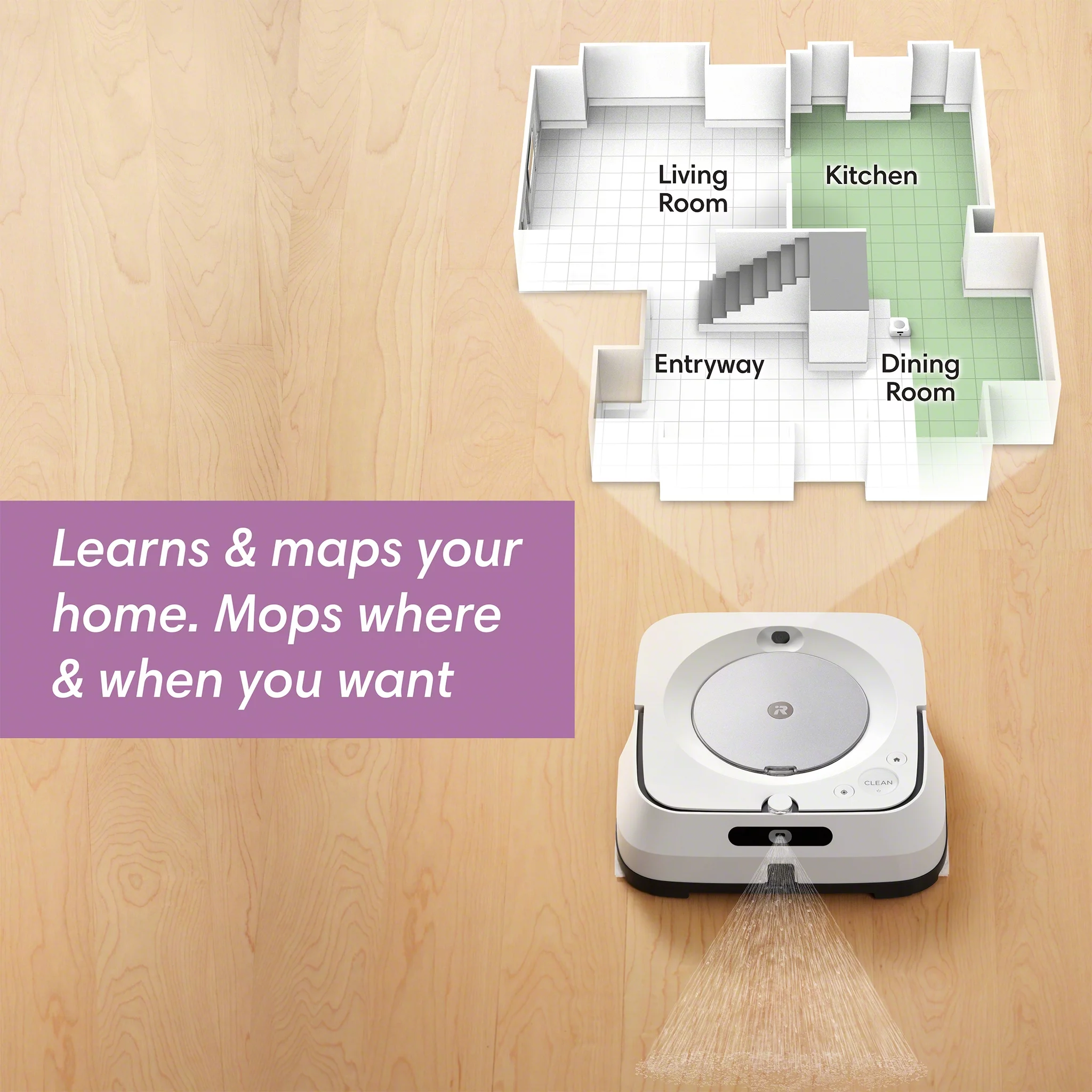 iRobot Braava Jet M6 (6110) Ultimate Robot Mop- Wi-Fi Connected, Precision Jet Spray, Smart Mapping, Works with Google Home, Ideal for Multiple Rooms