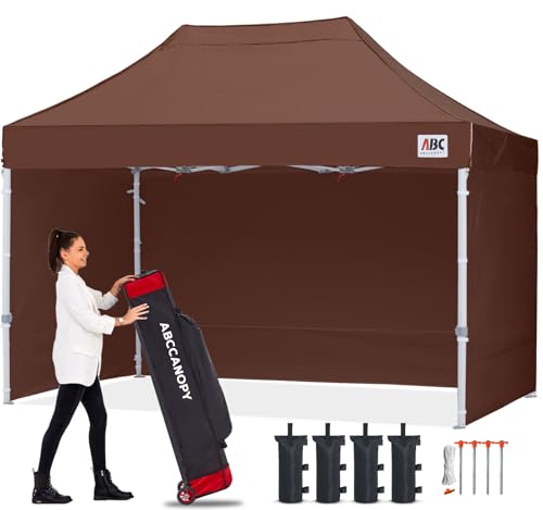 ABCCANOPY Easy Pop Up Canopy Tent with Sidewalls 10x10 Commercial -Series, White