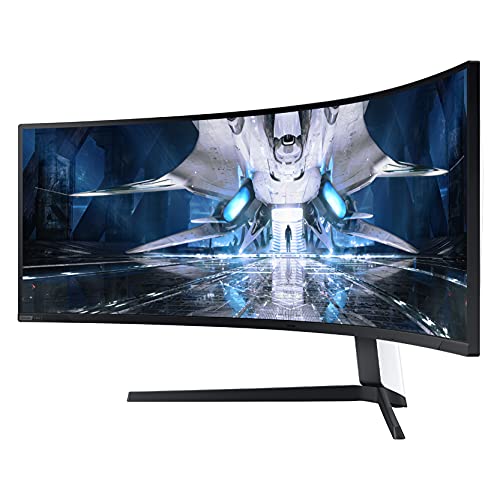 SAMSUNG 49 inch Gaming Monitor, Ultrawide Curved Monitor, 240hz 1ms, Quantum Mini LED, G-Sync, Monitor Adjustable Height, HDR 2000, Odyssey Neo G9
