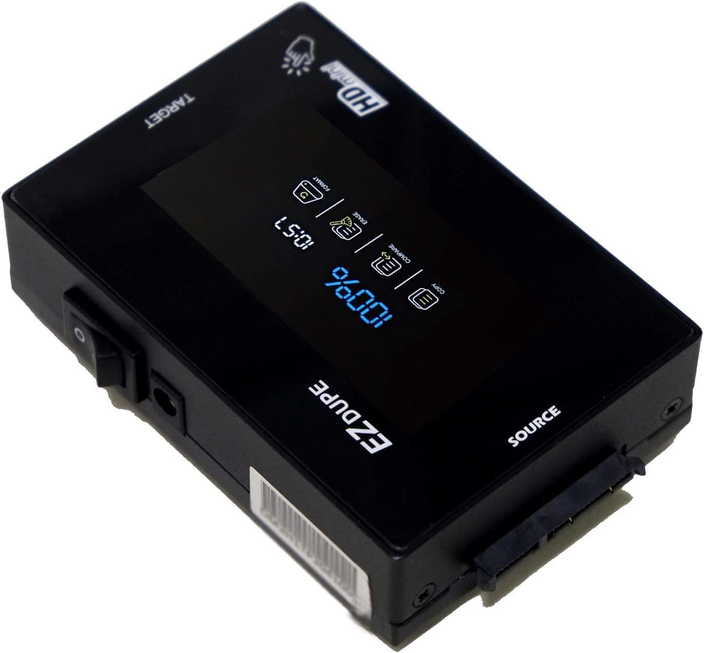 EZ Dupe 1 to 1 Hard Drive Duplicator with Touch Screen for 3.5 & 2.5 SATA HDD SSD Memory Storage