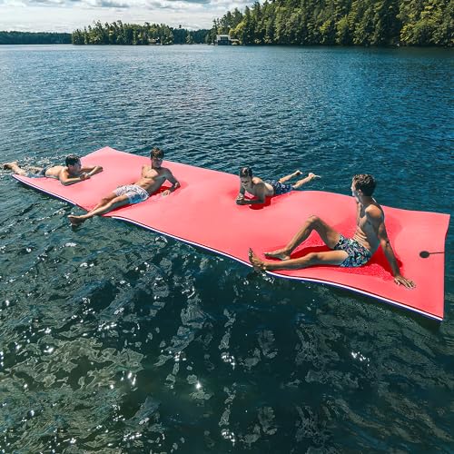 Oversized Lily Pad Floating Mat, 3 Layer 7'/9'/12'/18' Floating Water Mat,Ocean, Beach, River, Pool, Floating Mat for Water Recreation and Relaxing