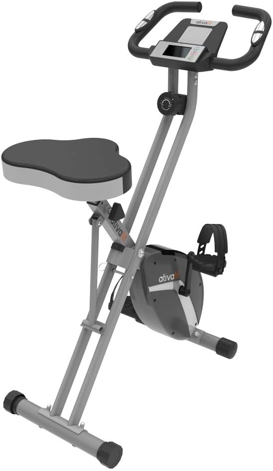 ATIVAFIT Indoor Cycling Bike Folding Magnetic Upright Bike Stationary Bike Recumbent Exercise Bike