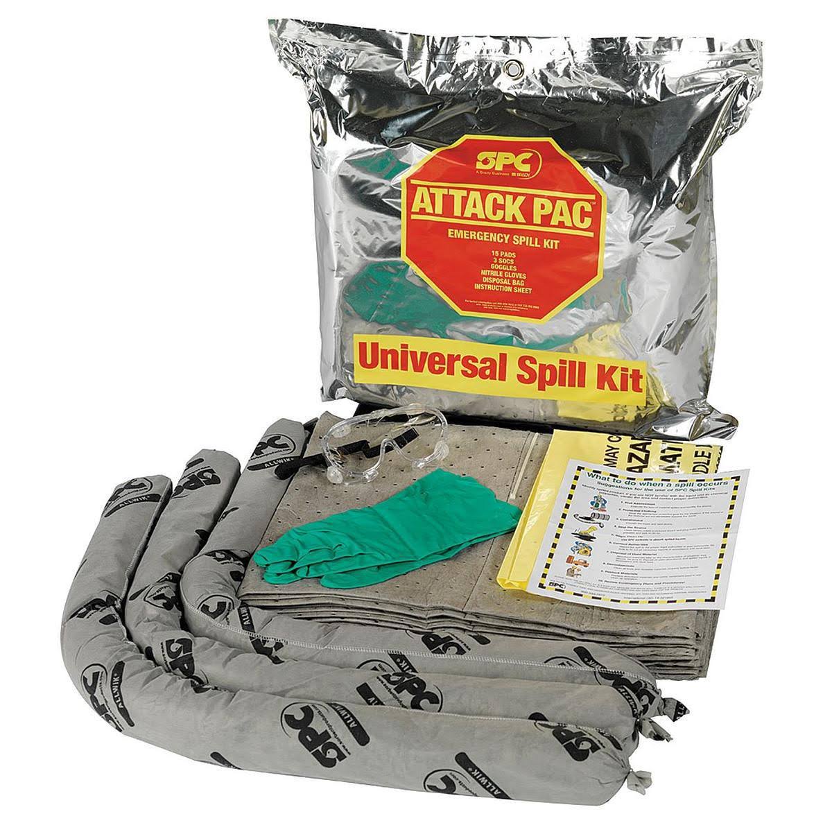 Brady SPC Absorbents SKA-ATK-GRNG Spill Kit, Universal