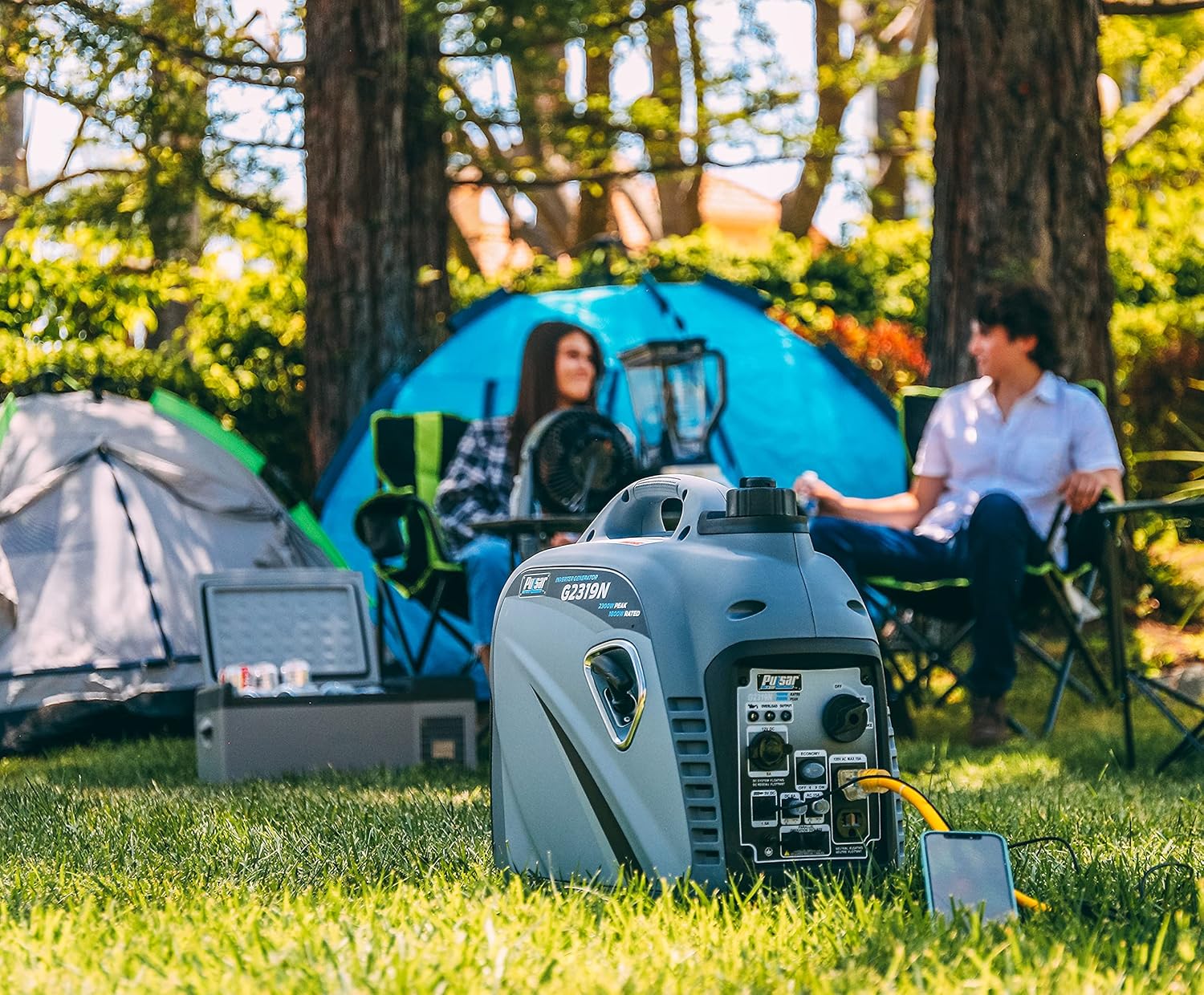 Pulsar Products G450RN, 4500W Portable Quiet Remote Start & Parallel Capability, CARB Compliant Inverter Generator, 4500-Watt Gray