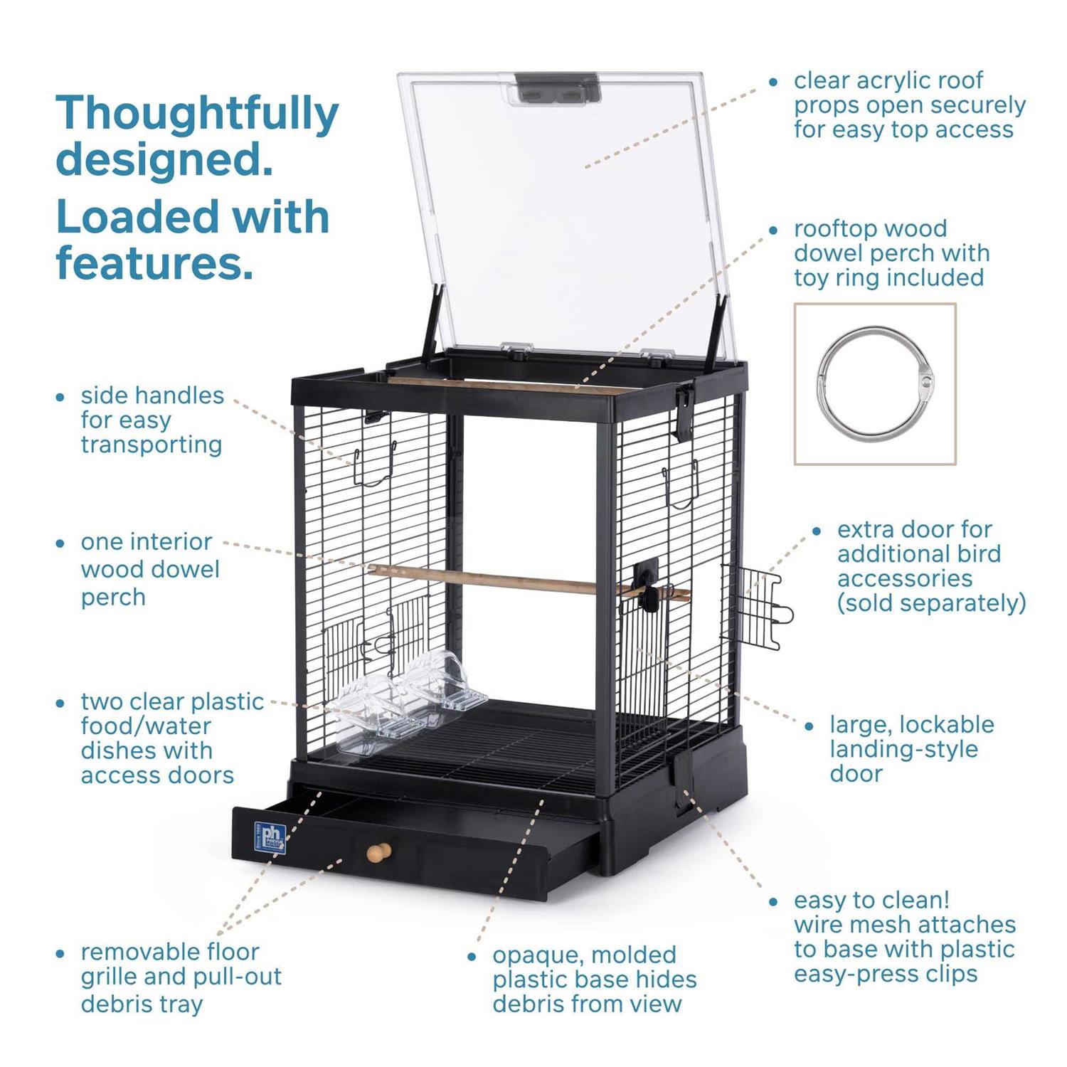 Prevue Pet Products Crystal Palace Bird Cage - Pet Supplies online store