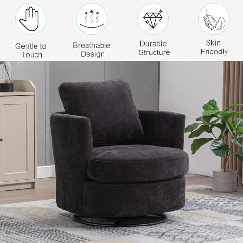 ODUWA Swivel Barrel Chair Set of 2