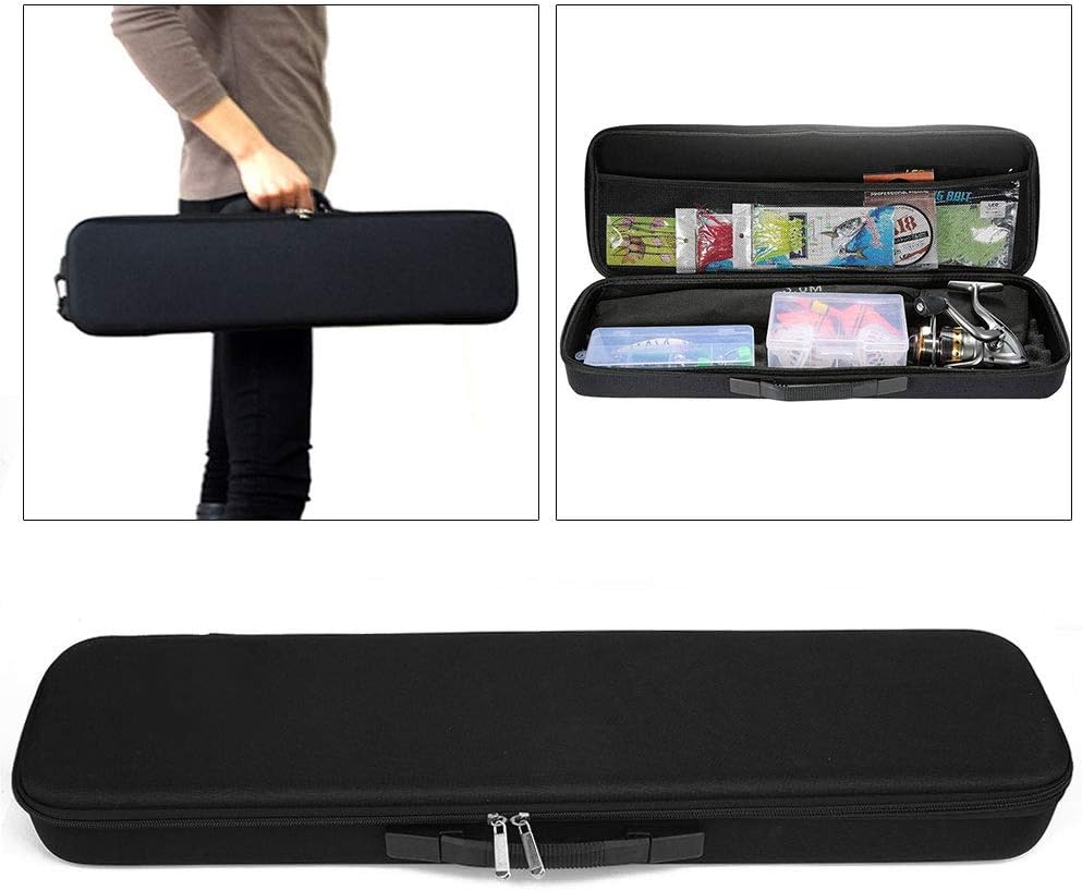 Fishing Rod Reel Case, EVA Outdoor Fishing Rod Storage Bag Organizer Waterproof Portable Fishing Tackle Bag