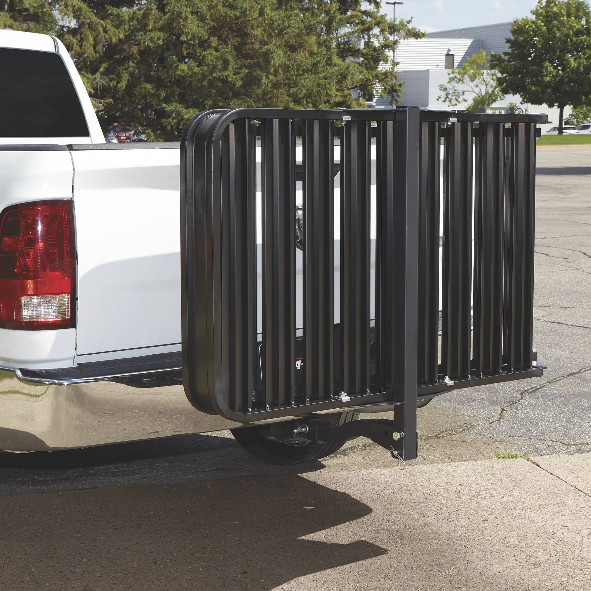 Ultra-Tow Aluminum Hitch Cargo Carrier with Ramp - 500-Lb. Capacity, Black, 60inch x 30inch x 4inch