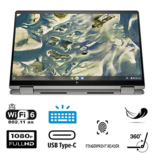 HP Chromebook x360 Touchscreen Laptop 2in1 14inch FHD IPS Display | Intel Core i3-1115G4 | 8GB RAM | 160GB Space | Backlit Keyboard | WiFi 6 | USB-C