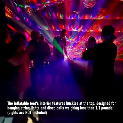 Large Black Inflatable Nightclub 20X16.5X12Ft Disco Cube Gazebo Event House with Logo Area Portable Inflatable Party Tent for Birthday, School Events
