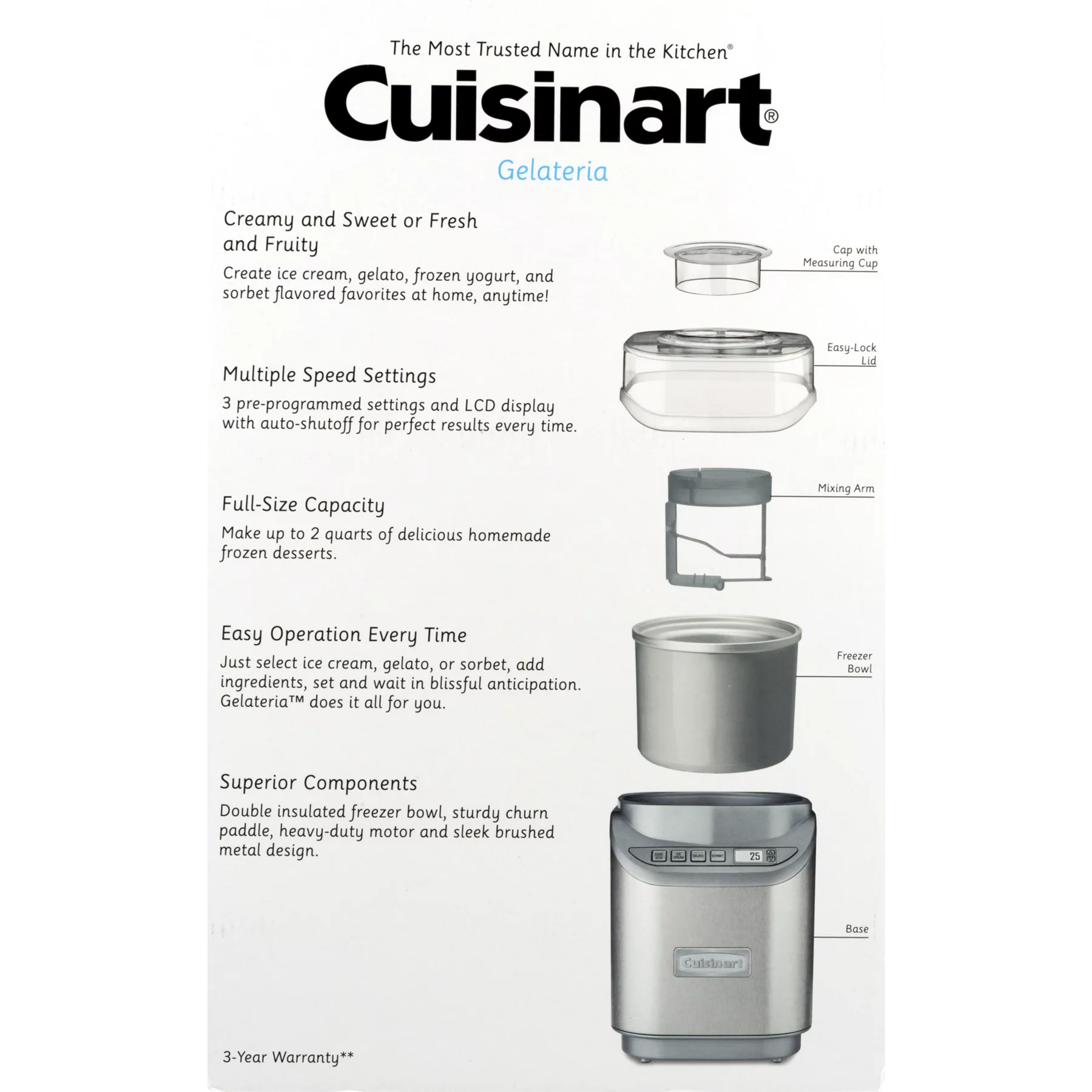 Cuisinart Cool Creations Ice Cream Maker, Silver