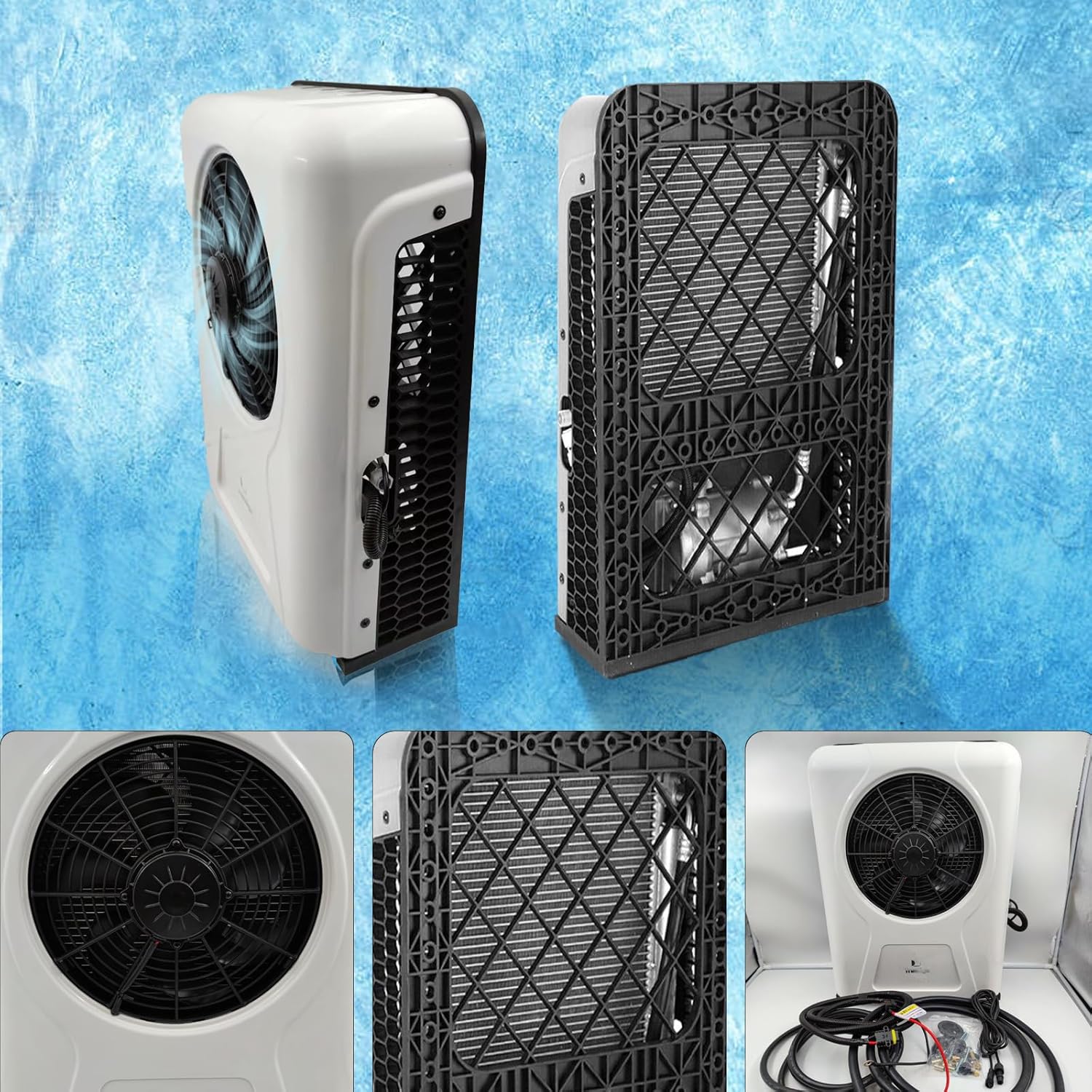 12V Split Air Conditioner 12000BTU AC Kit Fit for Cab Semi Truck Bus Caravan RV