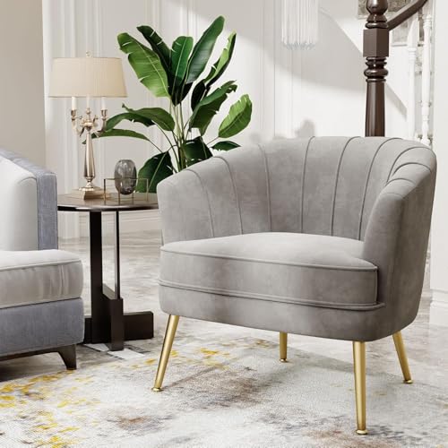 Andeworld Velvet Accent Chair, Upholstered Modern Single Sofa Side Chair