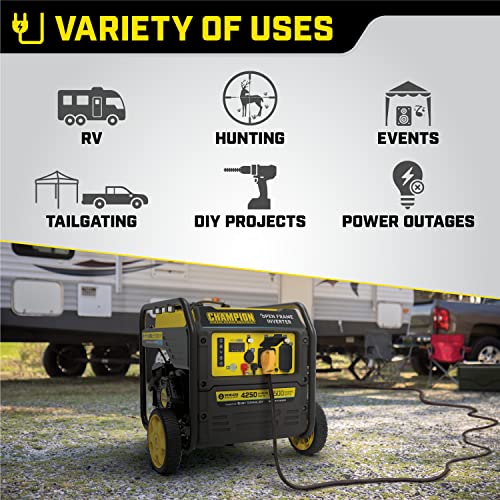 Champion Power Equipment 4250-Watt Dual Fuel RV Ready Portable Open Frame Inverter Generator with Quiet Technology