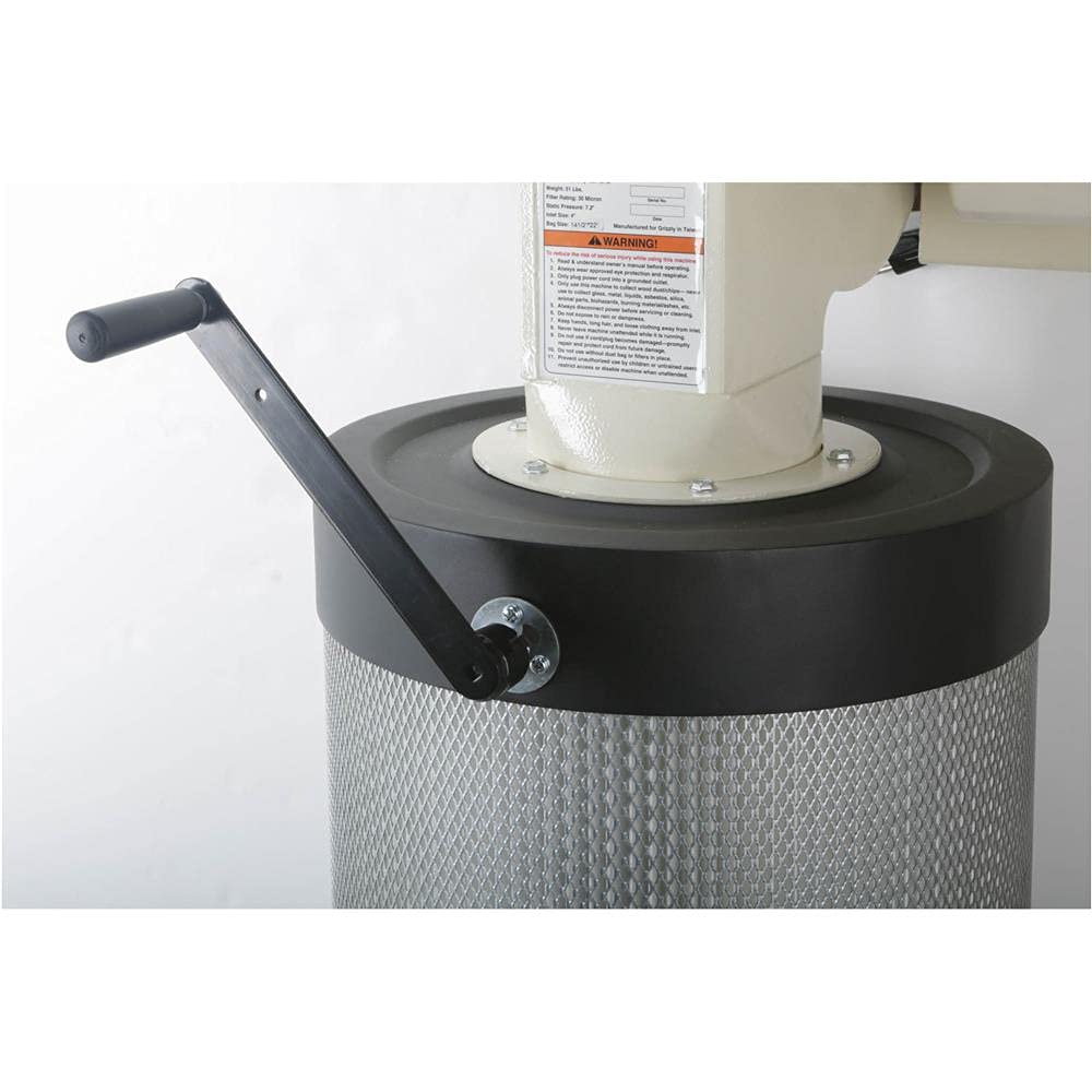 Grizzly Industrial G0785-1 HP Wall-Mount Dust Collector with Canister Filter - Smart Home Appliances