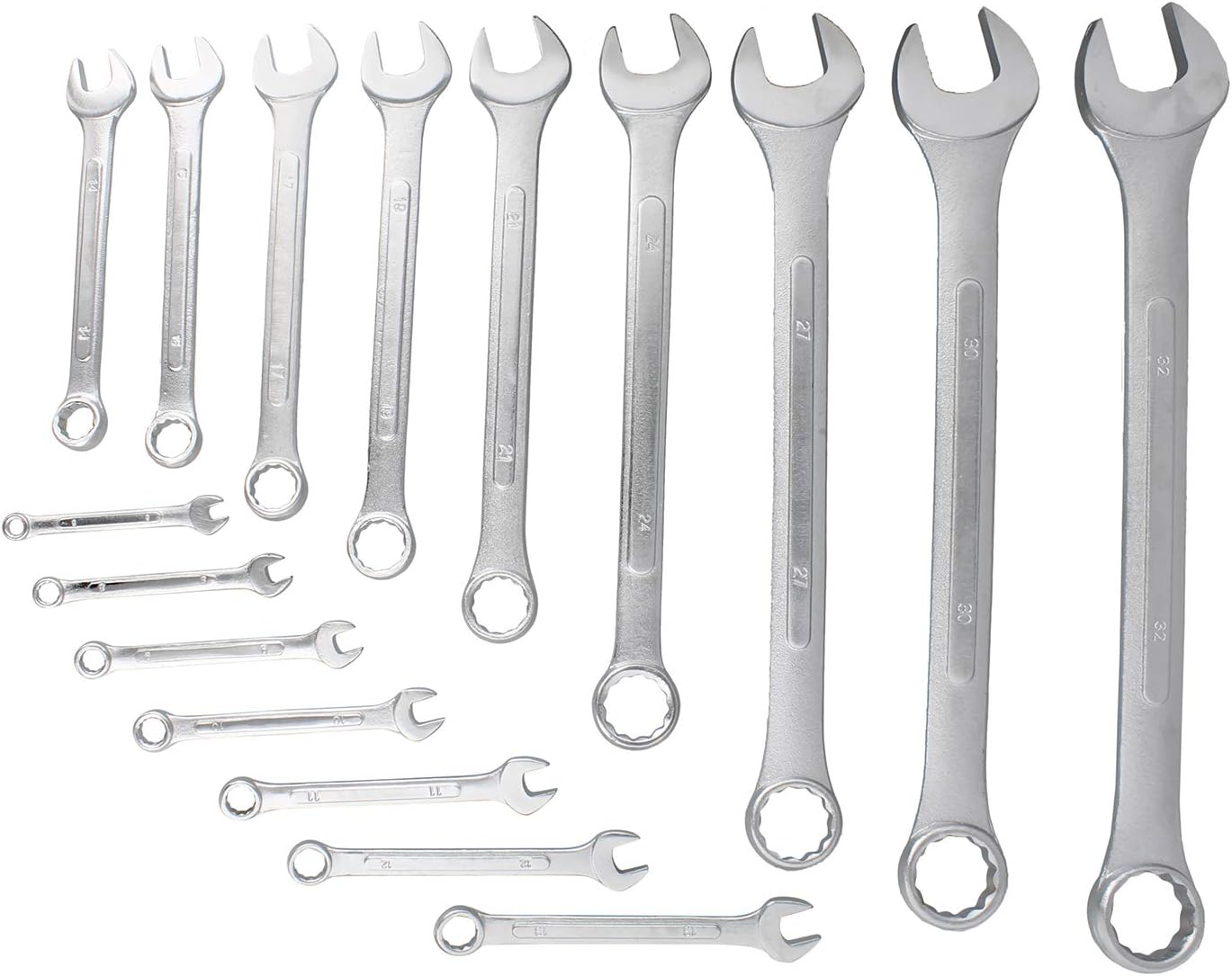 ABN Raised Panel Combination Wrench Set Metric Wrench Set Metric Wrenches Set 6mm-32mm 16pc Combination Wrenches Set Pack of 2