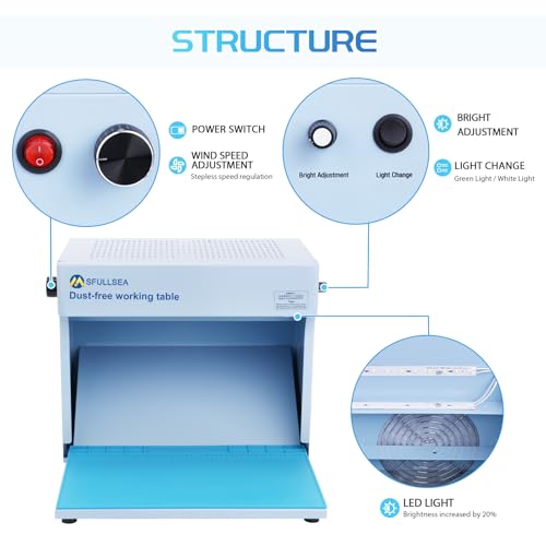 Laminar Flow Hood Mycology Vertical Laminar Flow Clean Bench Workstation for Phone LCD Repair Tissue Culture Seedlings - H-E-P-A Filter