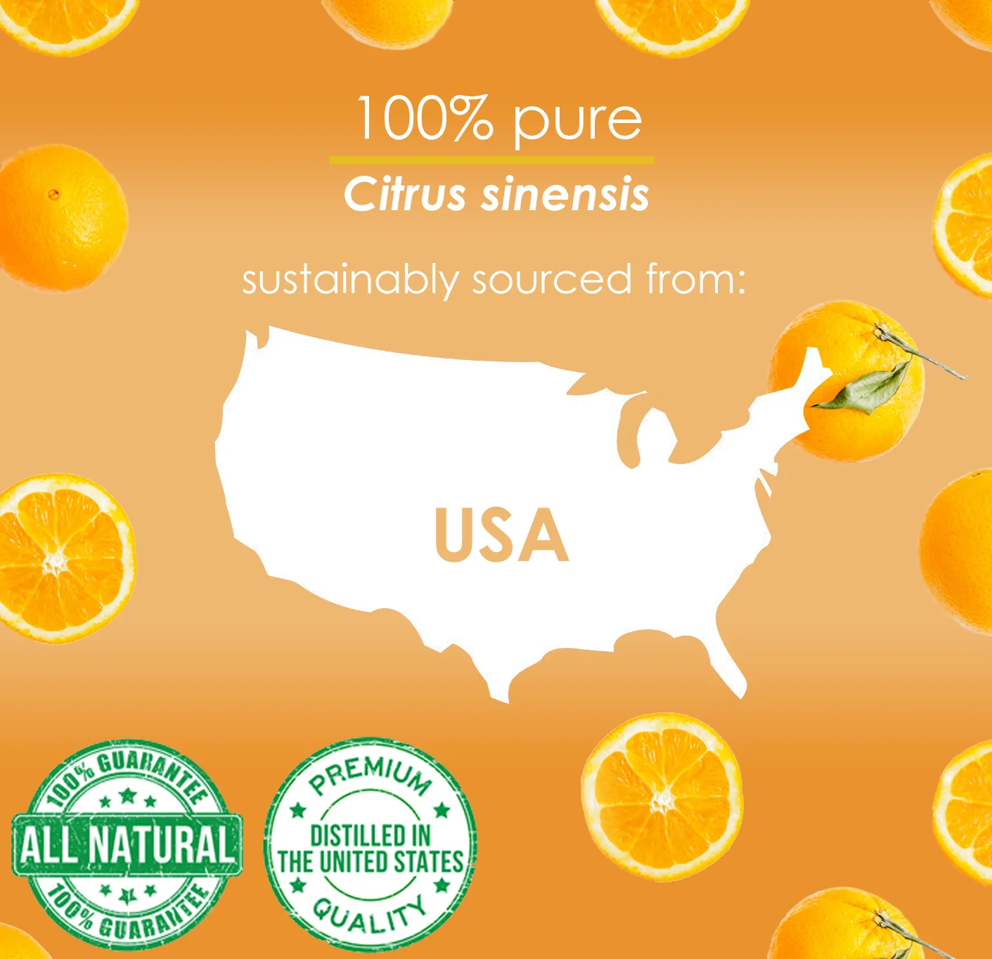 Sweet Orange Essential Oil - 128 fl oz (1 Gallon) Plastic Bottle w/ Cap - 100% Pure Essential Oil by GreenHealth