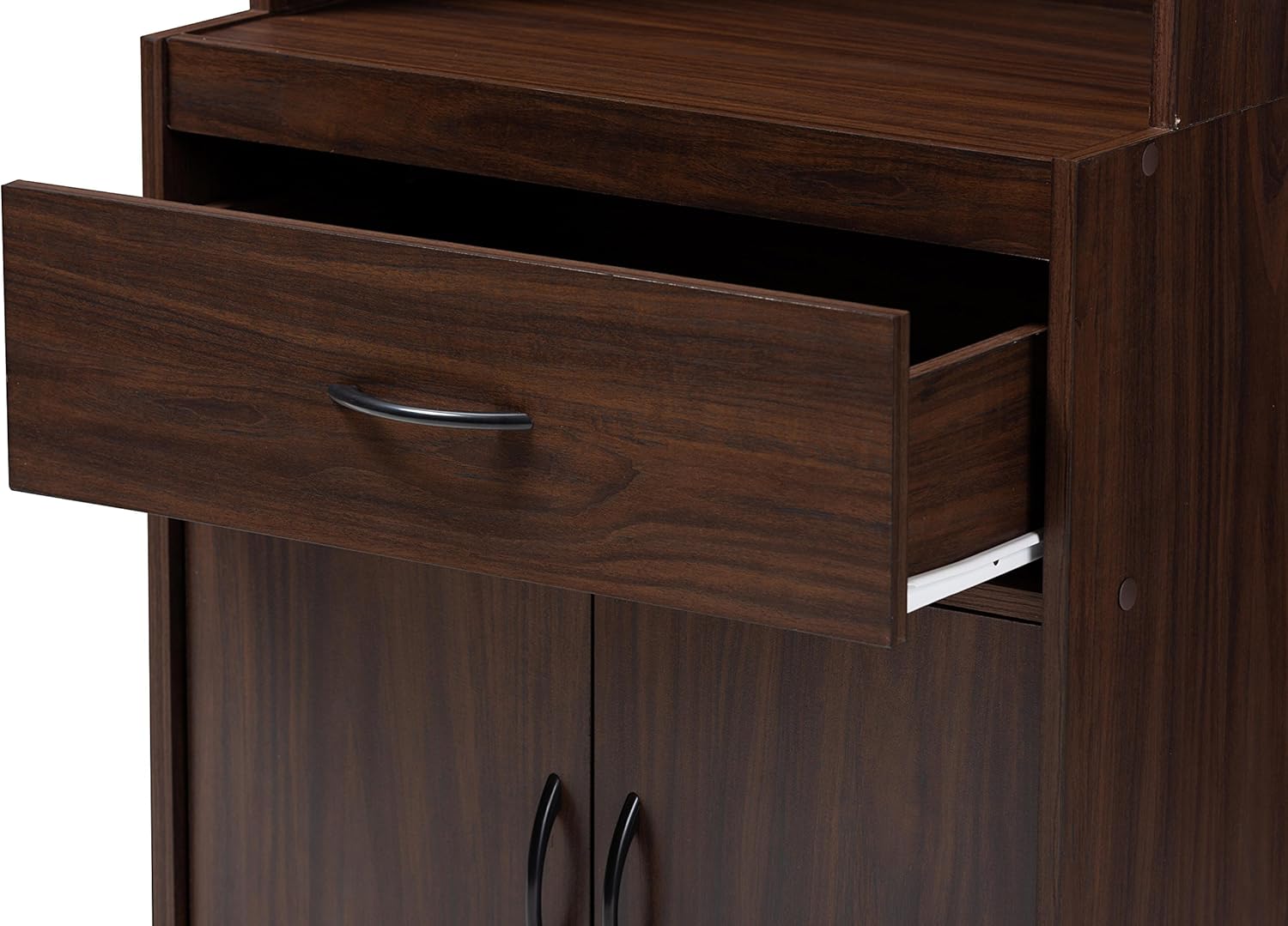 Baxton Studio Kitchen Cabinet, Walnut Brown