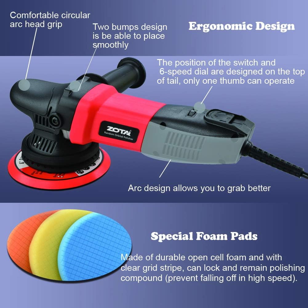 ZOTA Buffer Polisher, 15mm Long-Throw Orbital Polisher