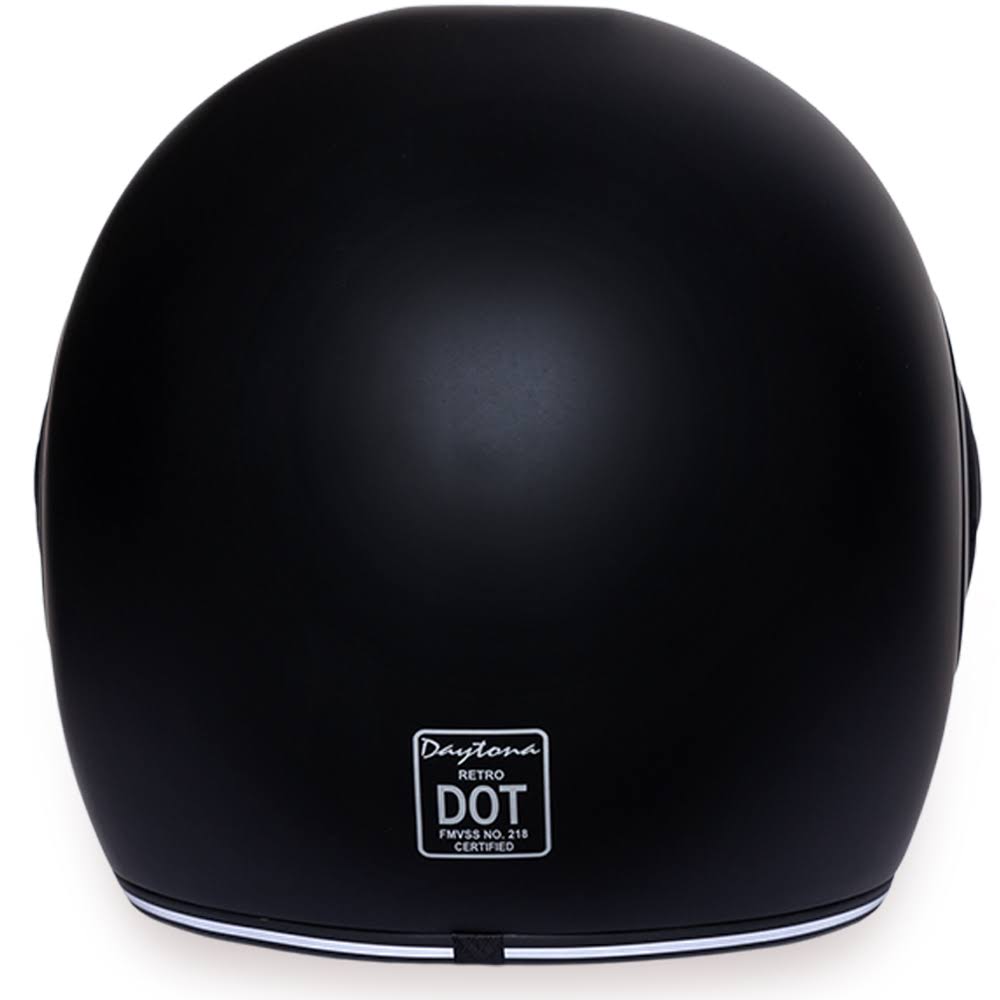 Daytona Helmets R1-B-L Retro Large Dull Black Full Face Helmet