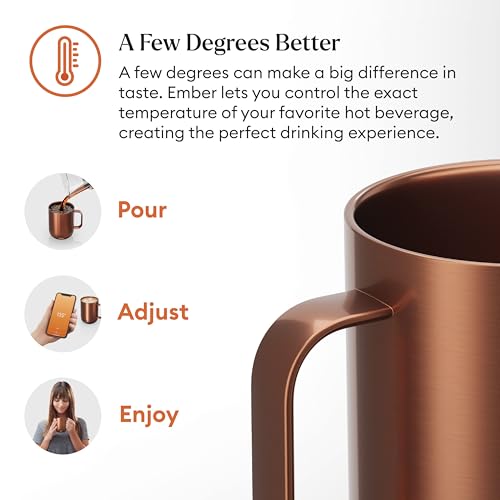 Ember Temperature Control Smart Mug 2, 14 Oz, App-Controlled Heated Coffee Mug with 80 Min Battery Life and Improved Design, Black