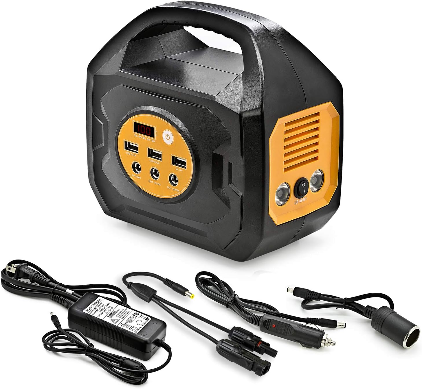 ExpertPower 200-Watt Portable Generator Rechargeable Lithium Power Station with 110VAC Outlets, 12VDC Outputs (Car Socket Included)
