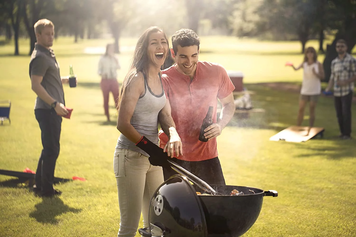 Weber 22 in. 70th Anniversary Kettle Charcoal Grill Hollywood Gray