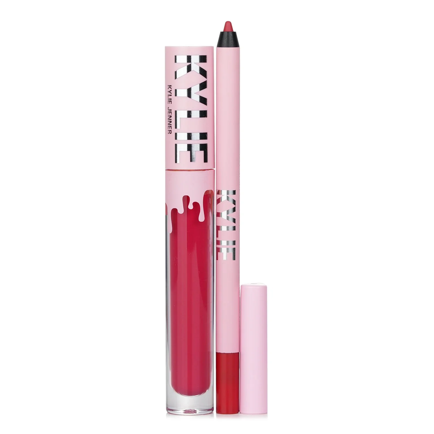 Kylie By Kylie Jenner Matte Lip Kit: Matte Liquid Lipstick 3ml + Lip Liner 1.1g - # 802 Candy K Matte (box slightly damage) 2pcs